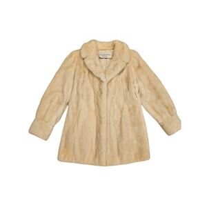 Yudofsky Furriers Louisville Vintage Womans Fur Coat medium 8 10 ivory cream